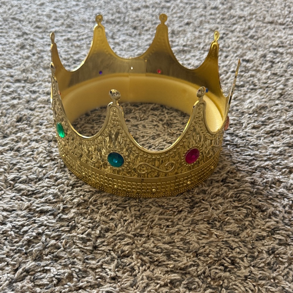 Gold Crown with Jewel Accents